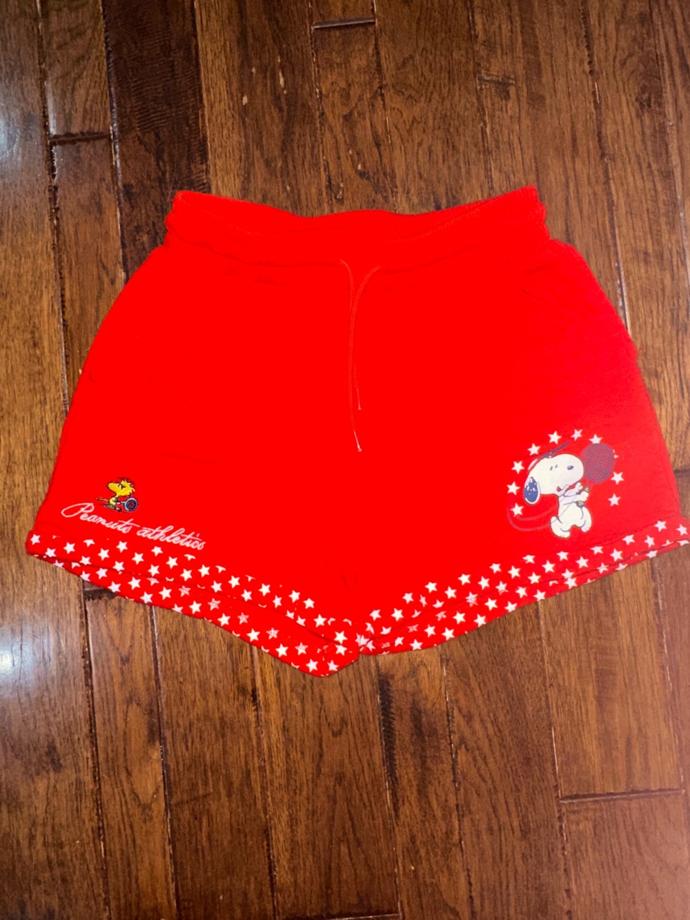 Snoopy Red Star-Trim Lounge Shorts Size Medium